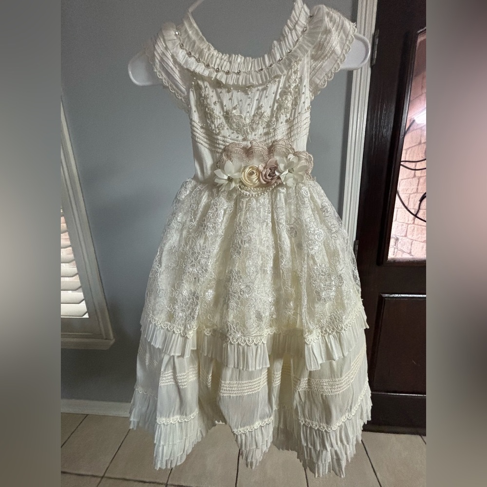 Cream baptismal dress